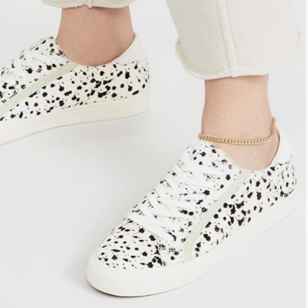 Madewell Sidewalk Low-Top Sneaker | Dalmatian Calf Hair | Size 7 | Animal Print
